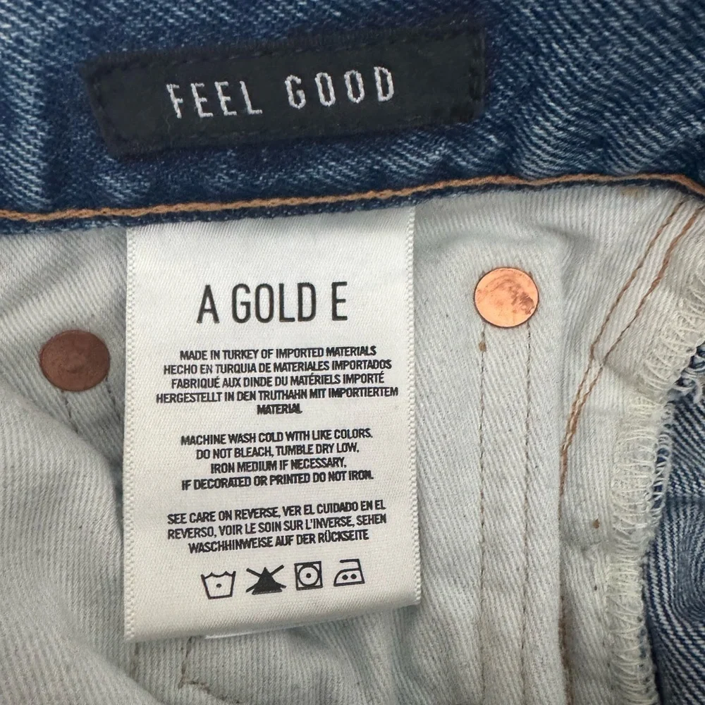 Agolde Jamie High Rise Classic Distressed Jeans in Isolation 25